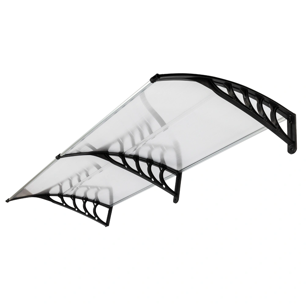 HT-200x100 Door & Window Rain Cover Eaves Protector, Black Holder for Home Use view 7