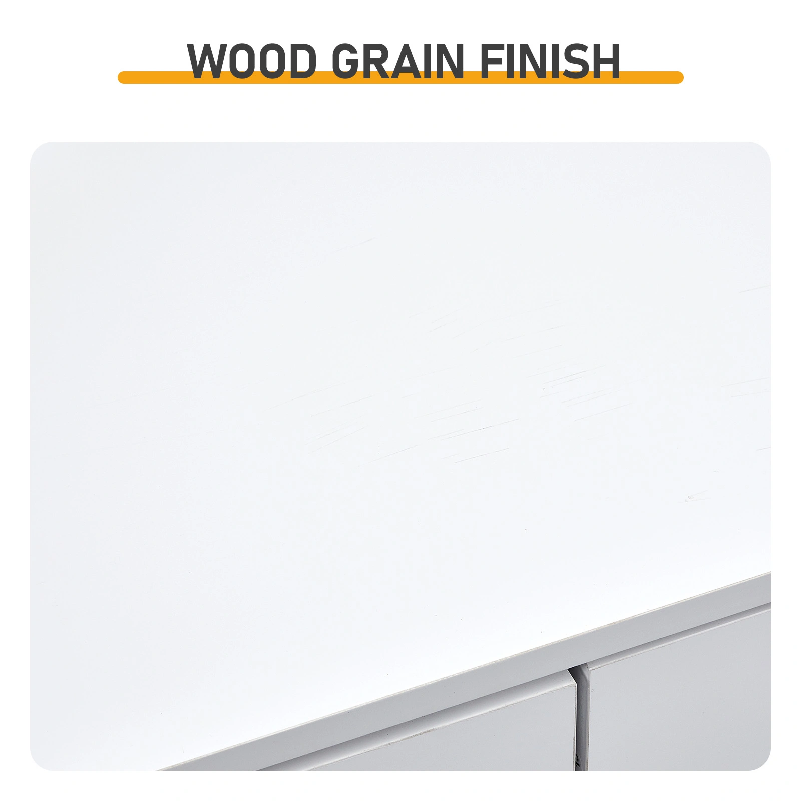 6-Drawer Handle-Free Cabinet with USB RGB LED Strip, High-Gloss White, 47.24x15.75x27.56in view 8