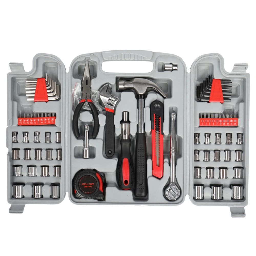 186-Piece Tool Set, Grey & Black, Comprehensive Mechanic's Toolbox Kit