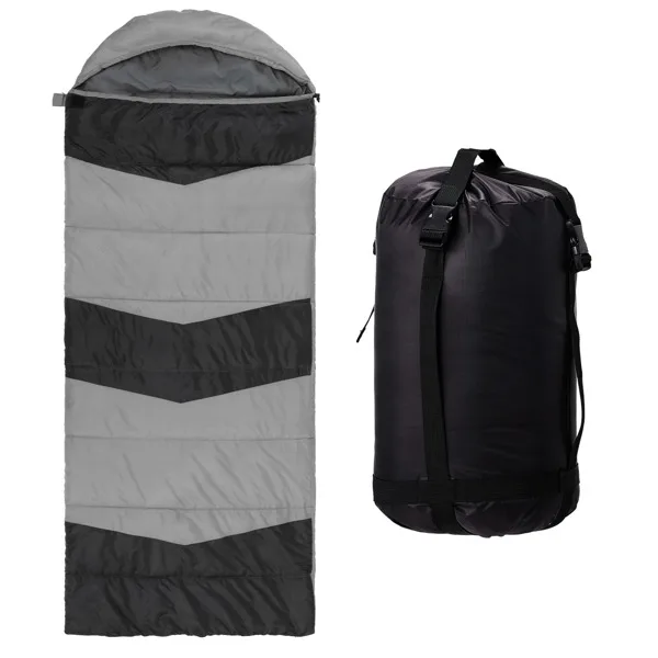 Rectangular Heated Sleeping Bag, Lightweight Sleeping Bag with Multi USB Powered Heating Pads, Waterproof Compact Envelope Sleeping Bag for Backpacking Hiking, Gray view 5