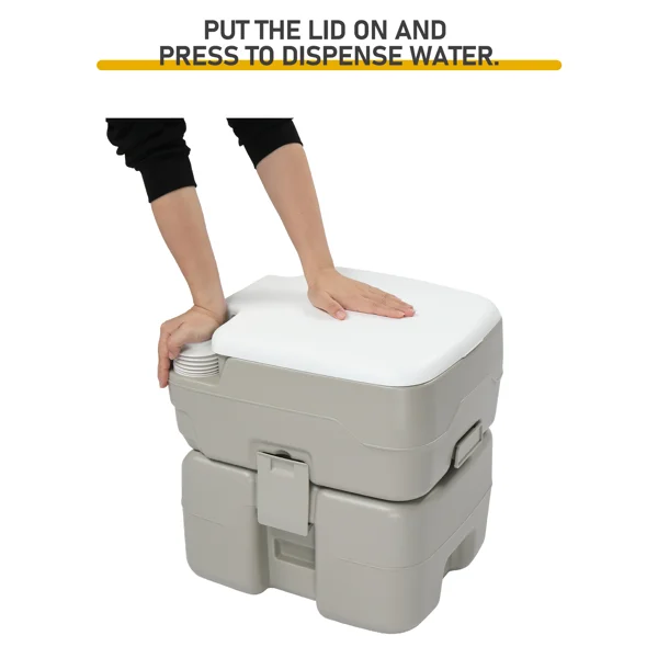 20L Portable Removable Flush Toilet with Double Outlet view 4
