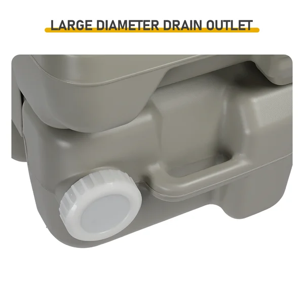 20L Portable Removable Flush Toilet with Double Outlet view 5