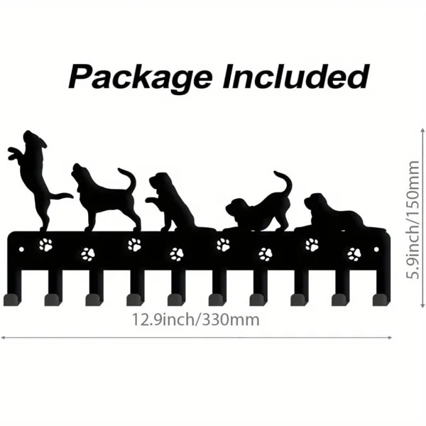 CIFbuy Dog-Themed Metal Key Holder & Animal-Inspired Wall Hook - Space-Saving Home Storage Solution for Hats, Coats & Accessories(TikTok/temu self-pickup orders) view 4