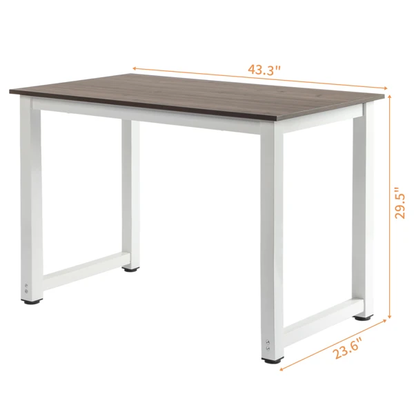 110cm Decent High Strength Wooden Computer Desk Gray view 2
