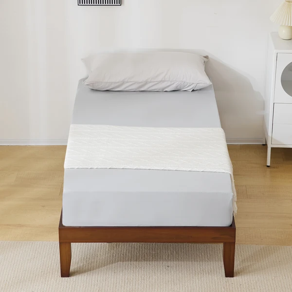 Basic bed frame, painted pine wood, brown, twin size, 189*96.5*30.5cm, wooden bed, single bed view 6