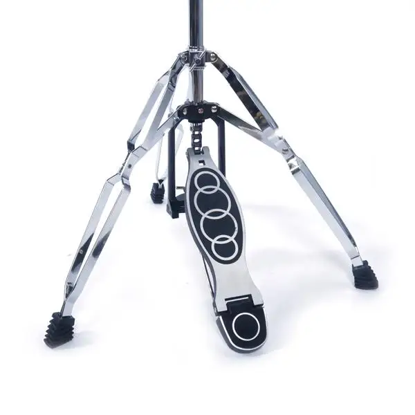 Professional Pedal Control Style Drum High Hat Cymbal Stand with Pedal Silver & Black view 5