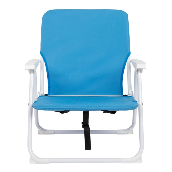Oxford Cloth Iron Outdoor Beach Chair Blue view 2
