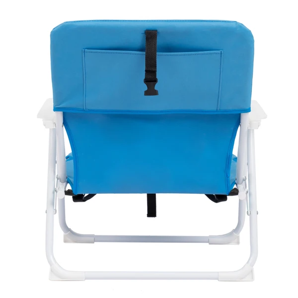 Oxford Cloth Iron Outdoor Beach Chair Blue view 4