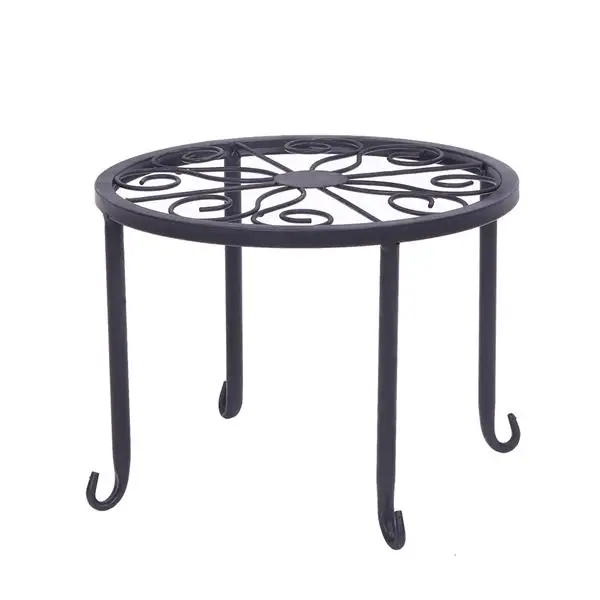 4 Plant Shelves with 4-1 Round Pattern in Black Baking Paint (Yh-Cj009) view 5