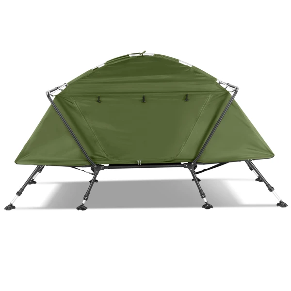 Collapsible camping tent with an integrated cot view 4