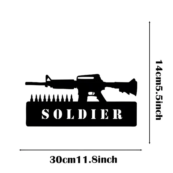 CIFbuy Vintage Patriotic Soldier iron Sign American Military Wall Decor for Home Bar Garage (TikTok, temu pick-up service) view 6