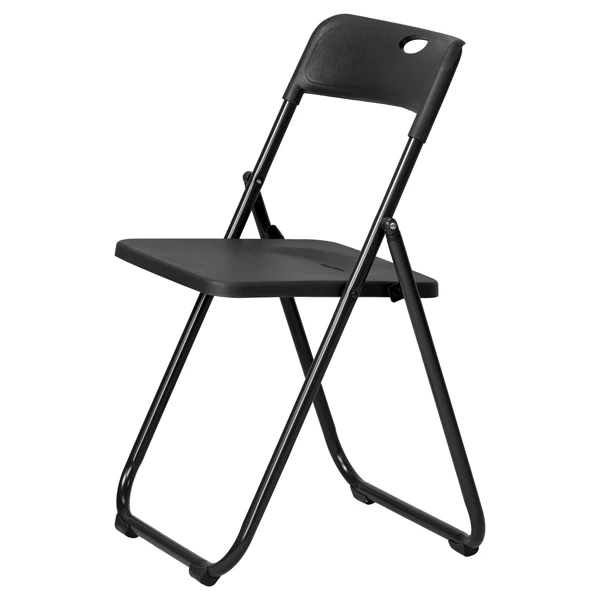 10 Pack Plastic Folding Chairs, Stackable Commercial Chairs, Portable Event Seats Indoor Outdoor for Home Event Party Picnic School Wedding, Black view 5