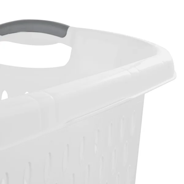 (2 pack) Extra Large 2.7 Bushel Plastic Laundry Basket with 2 Carry Handles, White, Adult (Shipment from Walmart) view 4