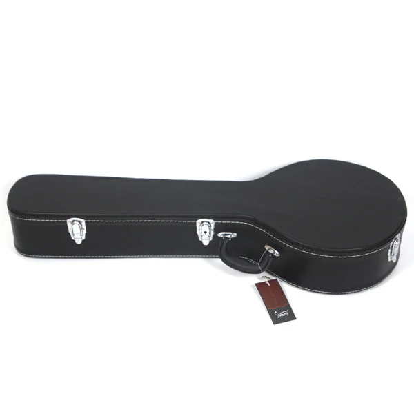 5-String 6-String Microgroove Pattern Leather Wood Banjos Case Black view 5