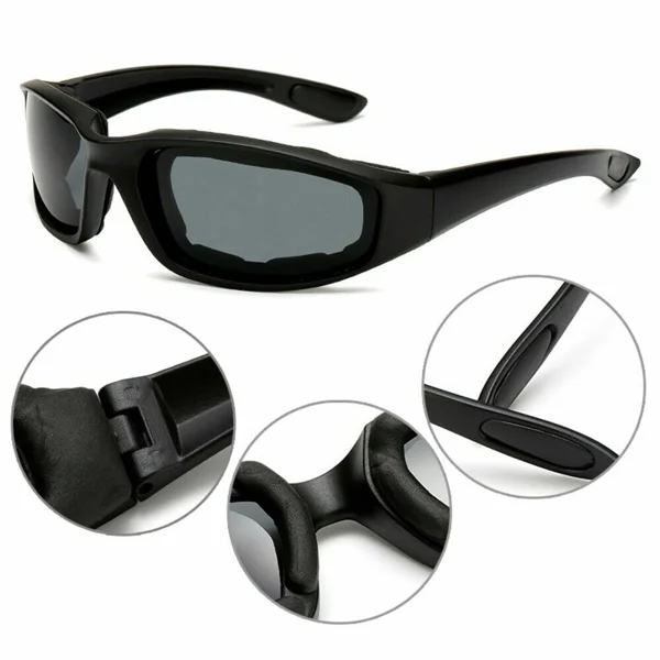 1 pairs Motorcycle Sports Biker Riding Glasses Wind Resistant Eye Protection Sports Goggles Cycling Glasses Sunglasses Grey Color view 4