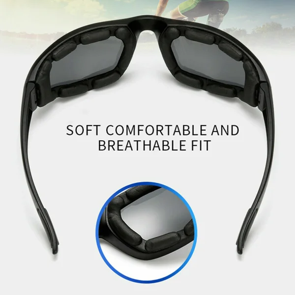 1 pairs Motorcycle Sports Biker Riding Glasses Wind Resistant Eye Protection Sports Goggles Cycling Glasses Sunglasses Grey Color view 6