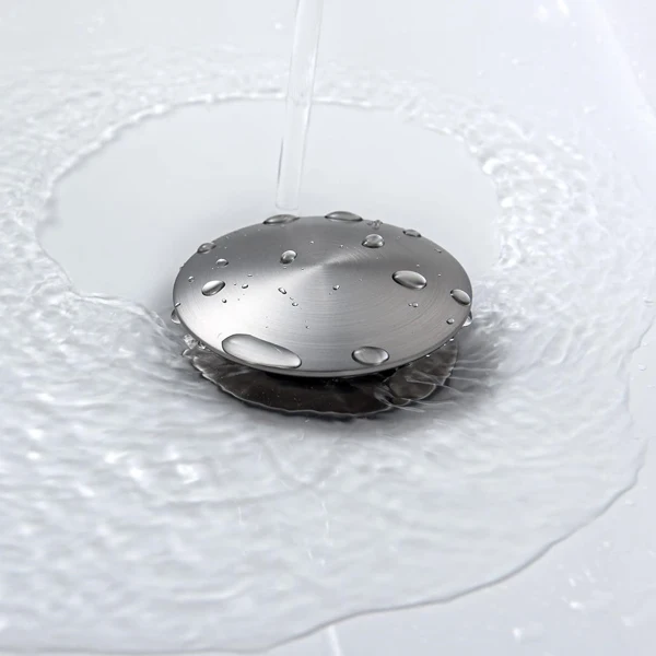 Bathroom Sink Drain without Overflow, Vessel Sink Lavatory Vanity Pop Up Drain Stopper, 304 Stainless Steel view 2