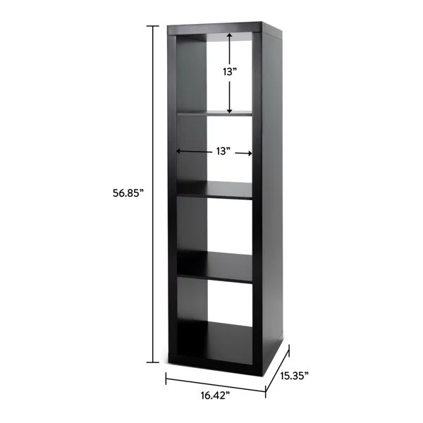 4 Cube Vertical Storage Organizer, Solid Black (Shipment from Walmart) view 4