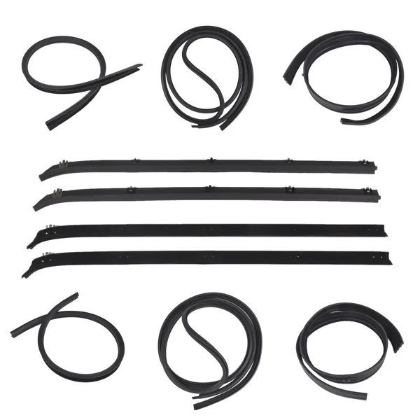 10x Door Window Weatherstrip Seal Kit for Dodge Truck Ram charger Plymouth D150 D250 D350 1980-1993 view 3