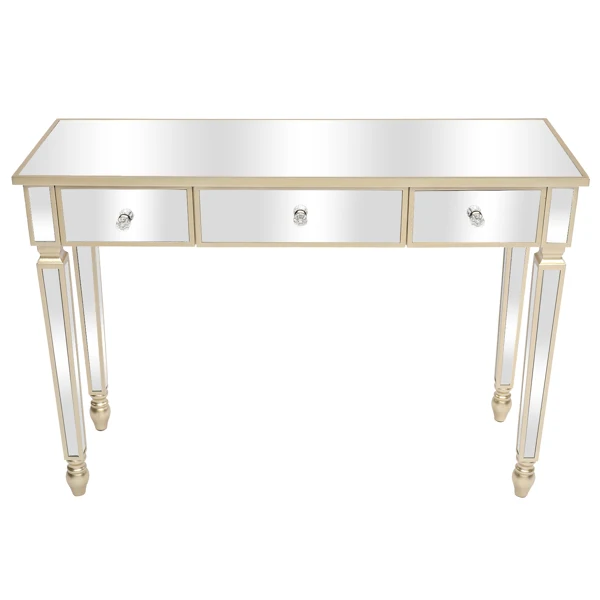 Three Drawers Mirror Table Dressing Table Console Table view 3
