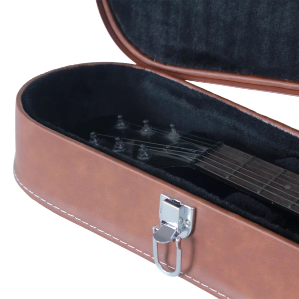 [Replace 13657298] Hard-Shell Electric Guitar Case for GLP Style Electric Guitar Bulge Surface Brown view 2