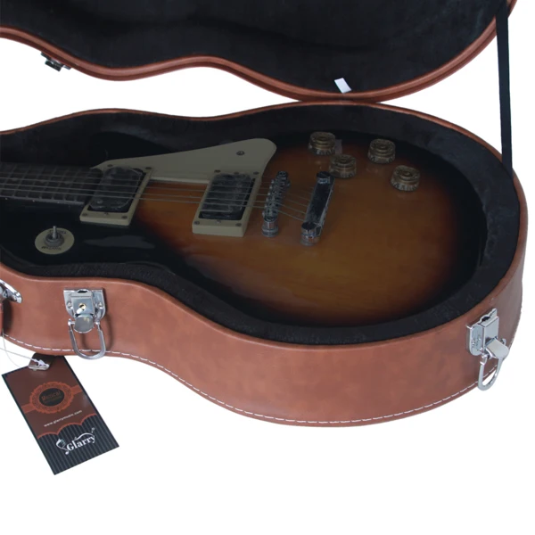 [Replace 13657298] Hard-Shell Electric Guitar Case for GLP Style Electric Guitar Bulge Surface Brown view 3