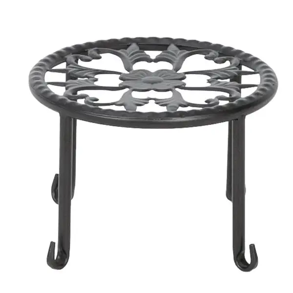 4 Round Ironwork Plant Racks With 4-1 Black Paint Prints view 2