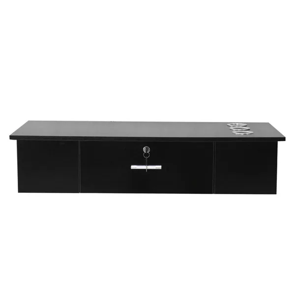 Classic Salon Wall Mount Styling Station Beauty Salon Spa Locking Cabinet Black view 3