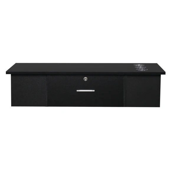 Classic Salon Wall Mount Styling Station Beauty Salon Spa Locking Cabinet Black