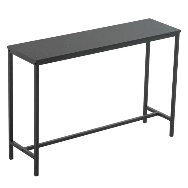 Industrial Style Porch Table Single Layer Black Oak Triamine Board [105 * 30 * 71cm]