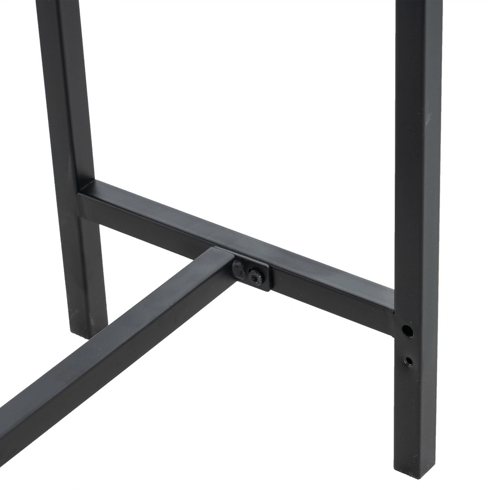 Industrial Style Black Oak Porch Table - 105 x 30 x 71cm view 5
