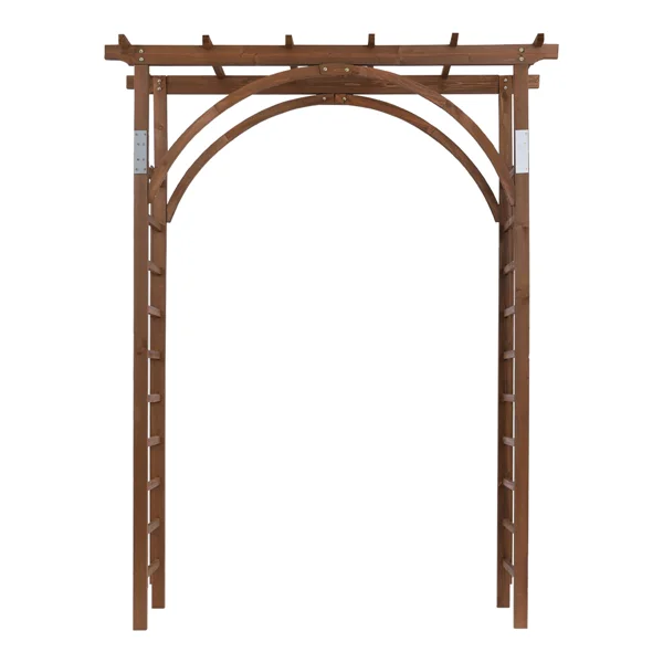 Beautiful And Practical Garden Arch Dark Brown view 6