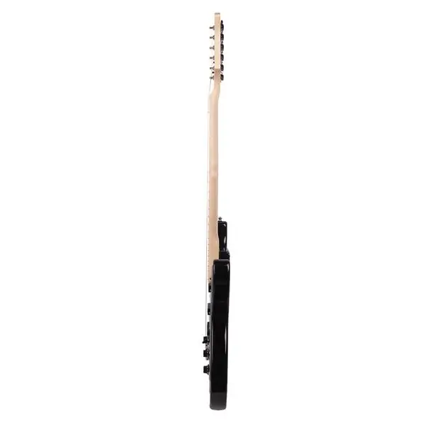 ST Stylish Electric Guitar with Black Pickguard Golden view 3