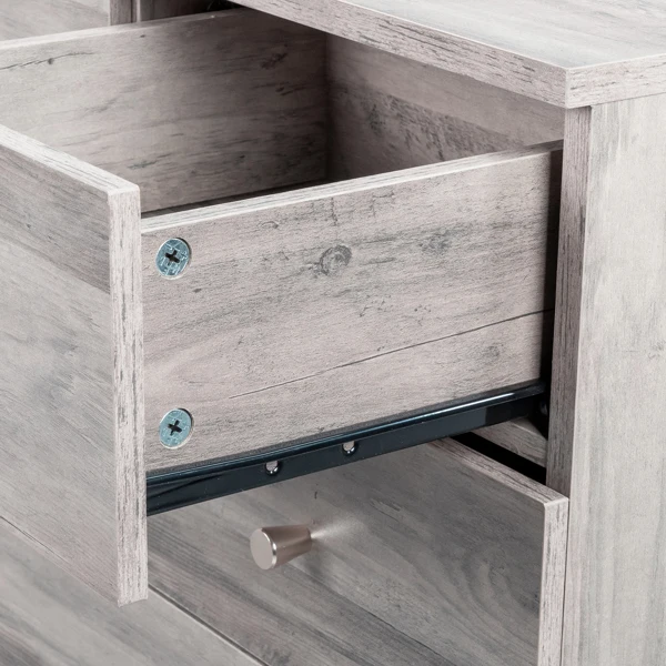 Modern Simple 5-Drawer Dresser Gray view 2