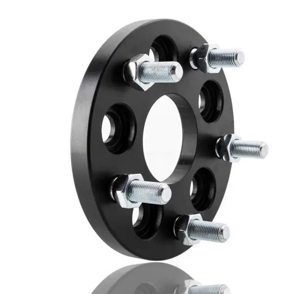 5X100 TO 5X114.3 Wheel Adapters 15MM For FR-S BRZ WRX + 20 BLACK SPLINE LUG NUTS view 3
