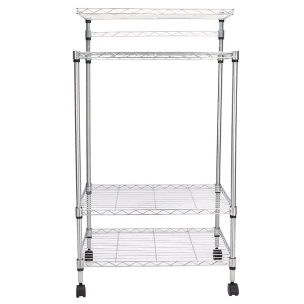 4 Layer Adjustable Kitchen Bakers Rack Shelf Microwave Oven Stand Storage Cart view 3