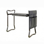 Gray Foldable Garden Kneeler and Seat – Heavy Duty 2-in-1 Stool with EVA Pad and Detachable Tool Pouch - Image 3