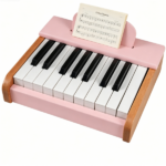 18-Key Wooden Kids Piano with Music Stand, Pastel Color Toddler Musical Toy, Educational Keyboard Instrument Gift for Boys Girls Ages 3+ Pink - Image 2