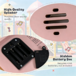 18-Key Wooden Kids Piano with Music Stand, Pastel Color Toddler Musical Toy, Educational Keyboard Instrument Gift for Boys Girls Ages 3+ Pink - Image 6