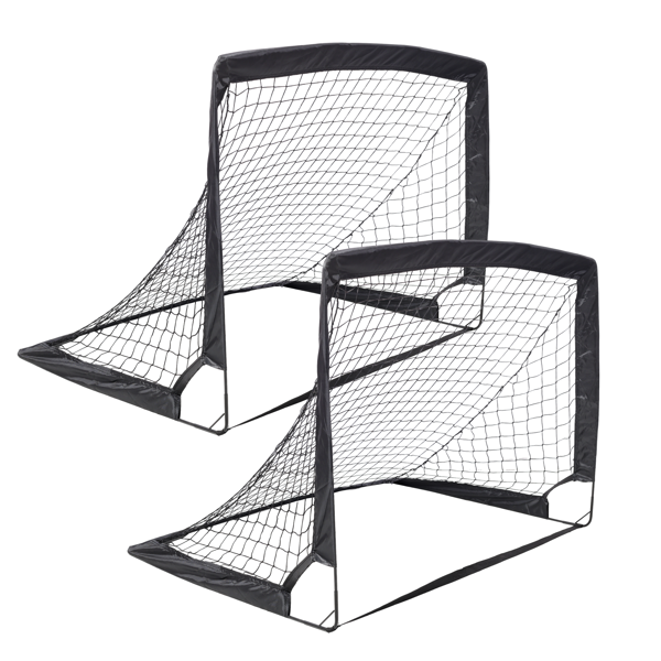 2 Pack Pop Up Soccer Goals, Portable Soccer Nets for Kids Youth Adults, Outdoor Soccer Goal Set for Backyard Games & Soccer Training
