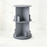 2-Tier Kids Rotating Bookshelf - 360° Display for Books/Toys, Bear Baffles + Child-Friendly Height, 22 lbs Net Weight - Image 4