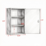Black Wall Mount Medicine Cabinet – 3 Tier Shelves, 2 Lock Keys, 15.7" x 7.1" x 23.6" Bathroom Cabinet - Image 4