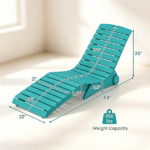 HDPE In-Pool Lounge Chair with Rear Rolling Wheels, 450 LBS Capacity S-Curve Ergonomic Pool Chaise for 5.5"-8.5" Water Depth 304 Stainless Steel Hardware Weather Resistant Sun Shelf Pool Float Seat - Turquoise - Image 4