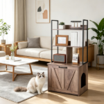 Wooden Cat Box Cabinet