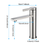 Single Handle Sink Vanity Bathroom Faucet - Image 3