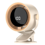 Clip-On USB Rechargeable Desktop Portable Small Fan Adjustment 5 Speed w/ LED display& Hook For Camping Office Home Stroller Car (products W/ battery US Logistics For DHL Ground/ Fedex Ground. TK/TMEU only For self-pickup, self-pickup Cannot use USPS)
