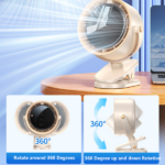 Clip-On USB Rechargeable Desktop Portable Small Fan Adjustment 5 Speed w/ LED display& Hook For Camping Office Home Stroller Car (products W/ battery US Logistics For DHL Ground/ Fedex Ground. TK/TMEU only For self-pickup, self-pickup Cannot use USPS) - Image 6