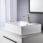 Waterfall Spout Bathroom Faucet,Single Handle Bathroom Vanity Sink Faucet - Image 4