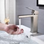 Waterfall Spout Bathroom Faucet,Single Handle Bathroom Vanity Sink Faucet - Image 6