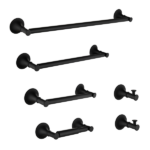 6 Piece Brass Bathroom Towel Rack Set Wall Mount - Image 2